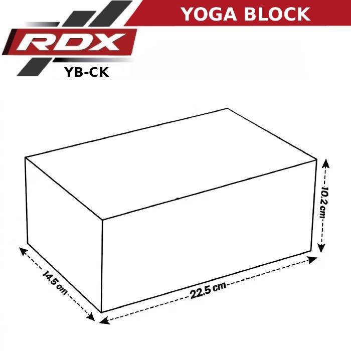 RDX D4 Cork Yoga Block Non-Slip Brick Size Chart